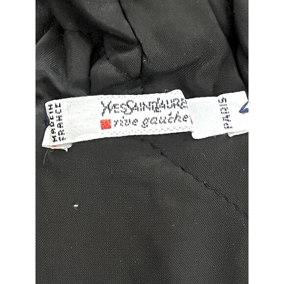 Yves Saint Laurent Coat Jacket Rive Gauche Tartan Lambswool Purple Wood Button - Picture 14 of 14